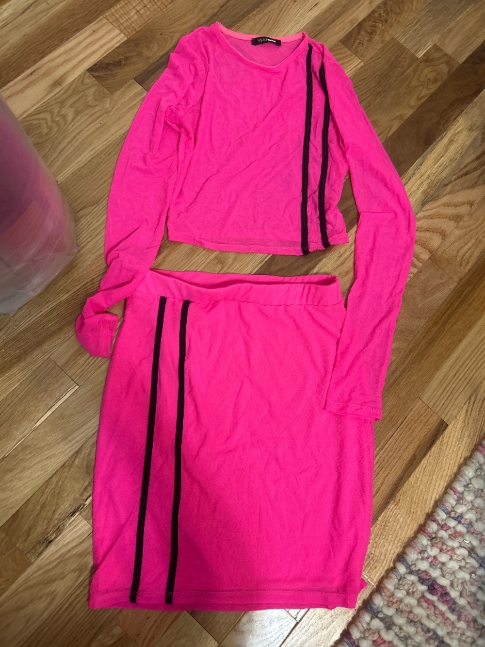 2piece neon stretchy bodycon set